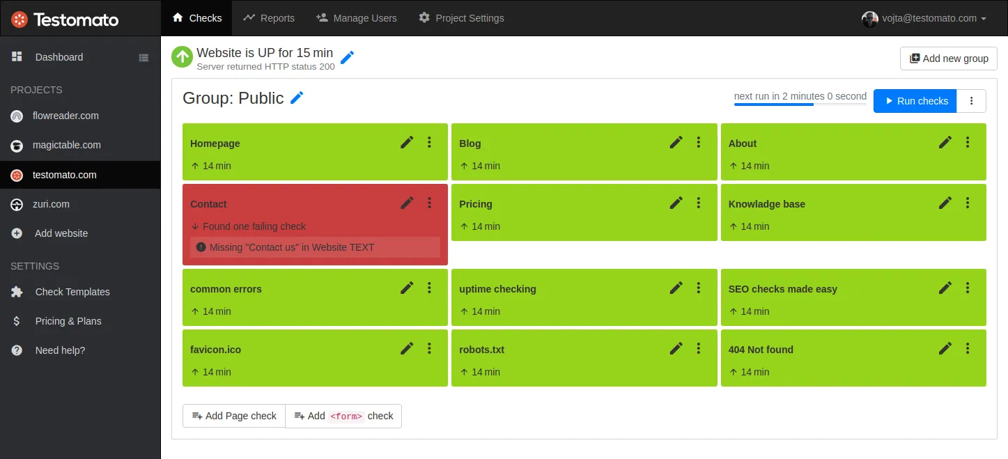 Tracking code monitoring
