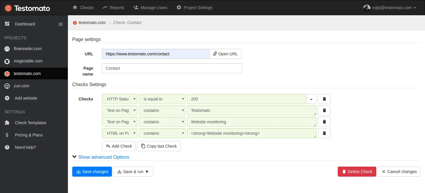 Developer monitoring dashboard