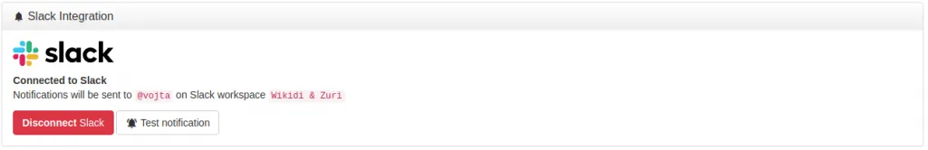 Slack integration setup