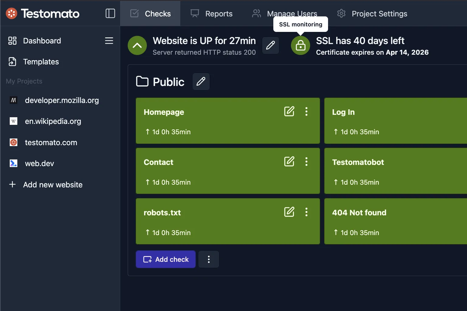 SSL monitoring and certificate expiration alerts