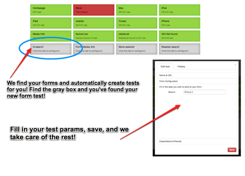 form tests are created automatically